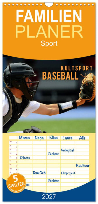 Kultsport Baseball (CALVENDO Familienplaner 2027)