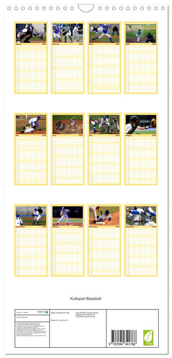 Kultsport Baseball (CALVENDO Familienplaner 2027)