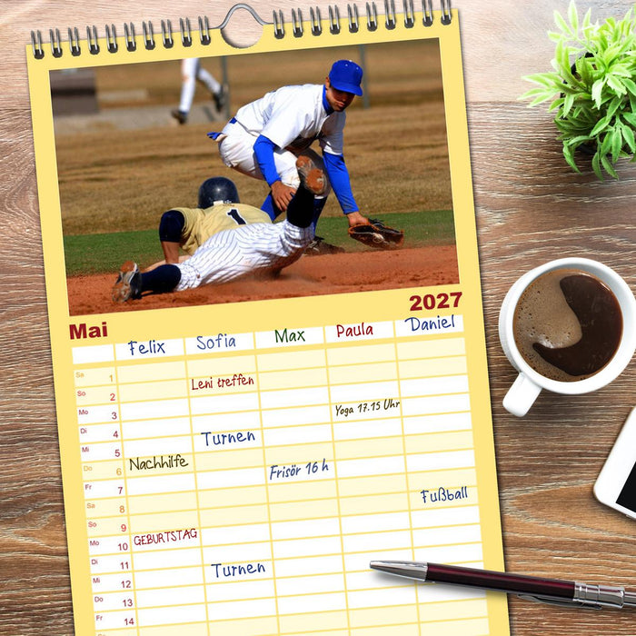 Kultsport Baseball (CALVENDO Familienplaner 2027)