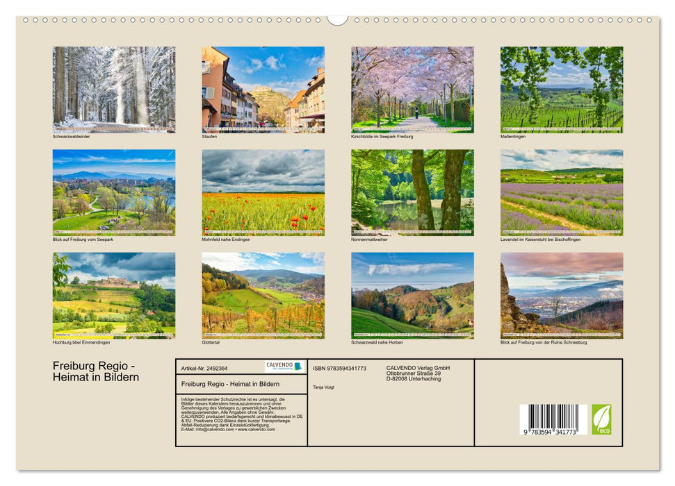 Freiburg Regio - Heimat in Bildern (CALVENDO Premium Wandkalender 2027)