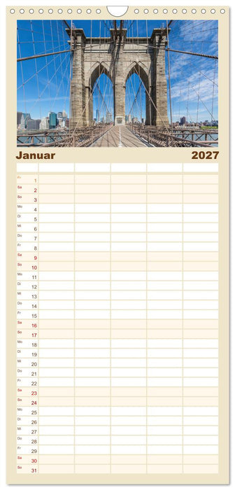 NEW YORK Bekannte Blicke (CALVENDO Familienplaner 2027)