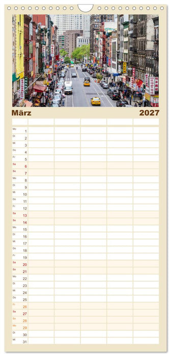 NEW YORK Bekannte Blicke (CALVENDO Familienplaner 2027)