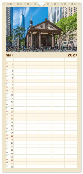 NEW YORK Bekannte Blicke (CALVENDO Familienplaner 2027)