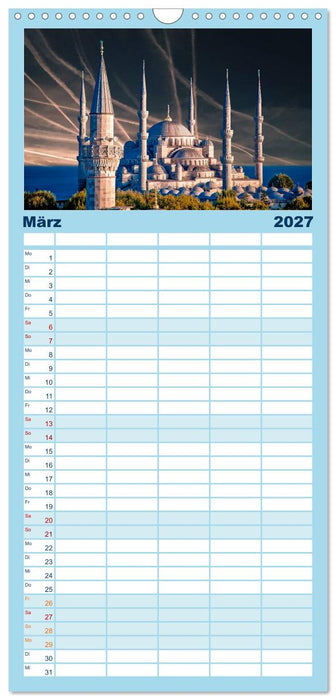 Die 12 meistbesuchten Städte in Europa (CALVENDO Familienplaner 2027)