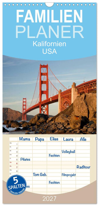 Kalifornien USA (CALVENDO Familienplaner 2027)