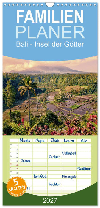 Bali - Insel der Götter (CALVENDO Familienplaner 2027)