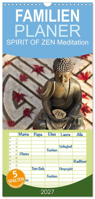 SPIRIT OF ZEN Meditation (CALVENDO Familienplaner 2027)