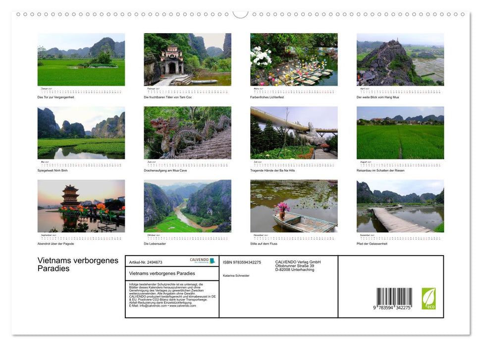 Vietnams verborgenes Paradies (CALVENDO Premium Wandkalender 2027)