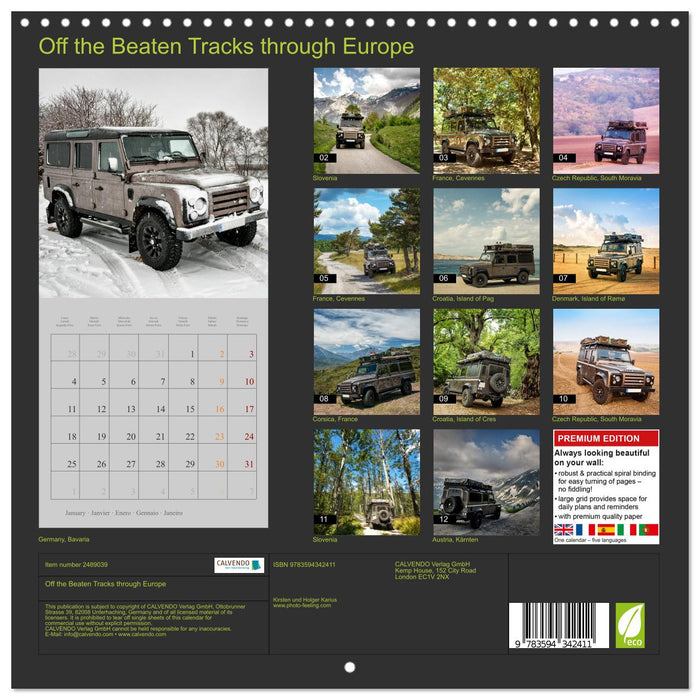 Off the Beaten Tracks through Europe (CALVENDO Monthly Calendar 2027)