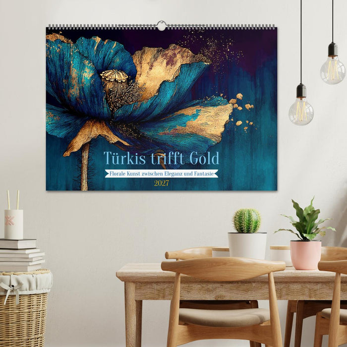 Türkis trifft Gold (CALVENDO Wandkalender 2027)