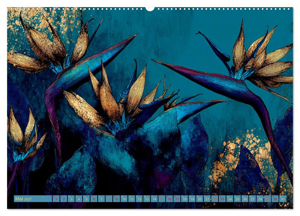 Türkis trifft Gold (CALVENDO Wandkalender 2027)