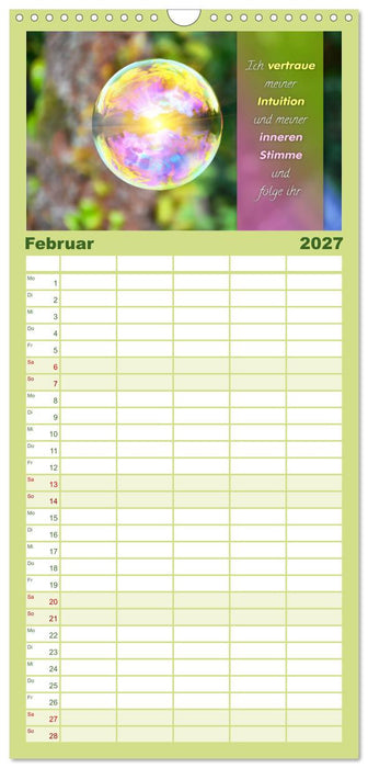YouFeelGood - Positive Impulse für mehr Selbstbewusstsein und Selbstvertrauen (CALVENDO Familienplaner 2027)