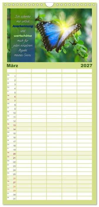 YouFeelGood - Positive Impulse für mehr Selbstbewusstsein und Selbstvertrauen (CALVENDO Familienplaner 2027)