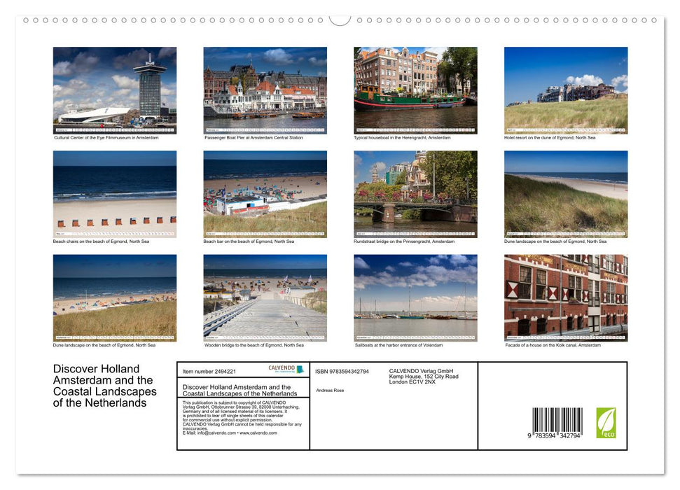 Discover Holland Amsterdam and the Coastal Landscapes of the Netherlands (CALVENDO Premium-Calendar 2027)