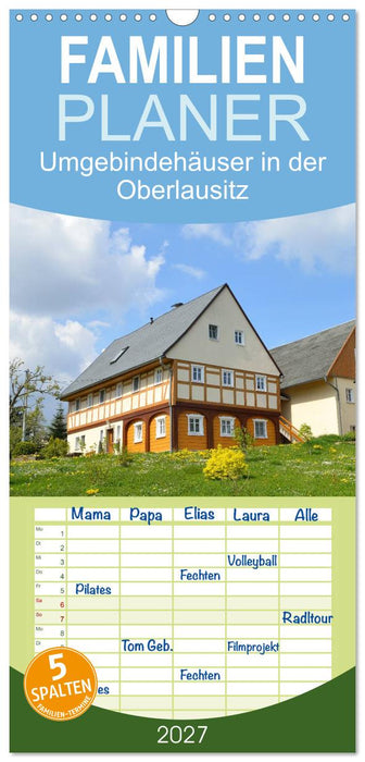 Umgebindehäuser in der Oberlausitz (CALVENDO Familienplaner 2027)