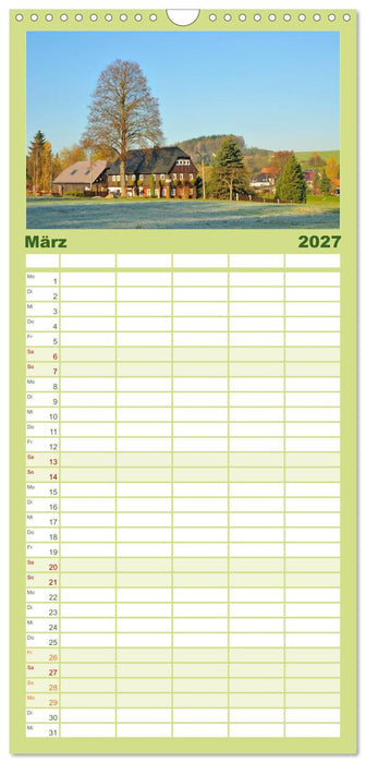 Umgebindehäuser in der Oberlausitz (CALVENDO Familienplaner 2027)
