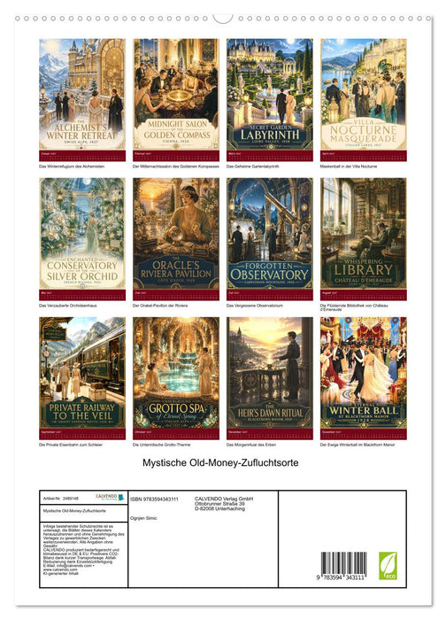 Mystische Old-Money-Zufluchtsorte (CALVENDO Premium Wandkalender 2027)