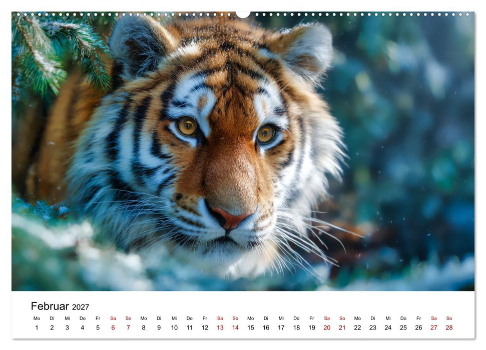 Wild.Edel.Stark. - Im Bann der Tiger (CALVENDO Wandkalender 2027)