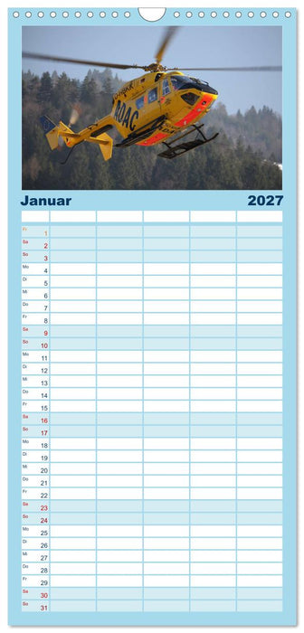 Helikopter in der Luft (CALVENDO Familienplaner 2027)