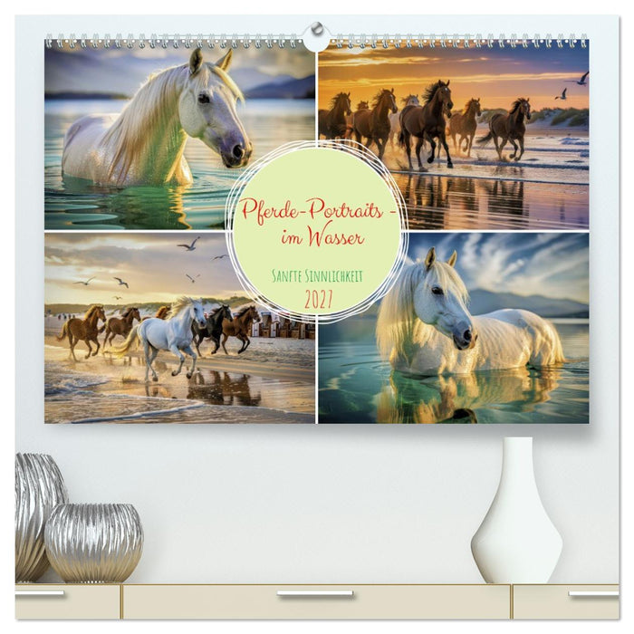 Pferde-Portraits - im Wasser (CALVENDO Premium Wandkalender 2027)