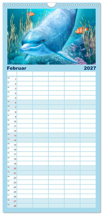 Delfine - Kalender (CALVENDO Familienplaner 2027)