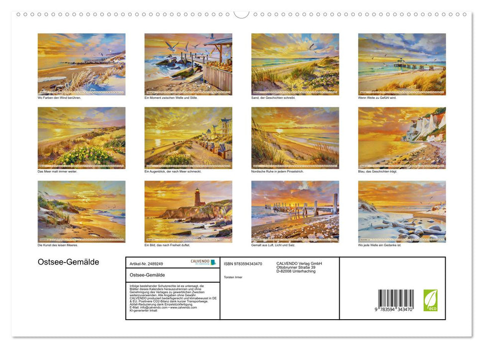 Ostsee-Gemälde (CALVENDO Premium Wandkalender 2027)