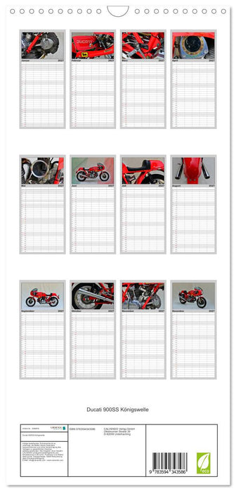 Ducati 900SS Königswelle (CALVENDO Familienplaner 2027)
