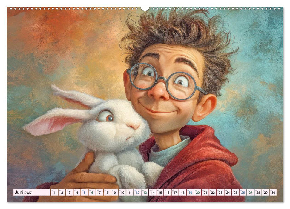 Heissgeliebte tierische Freunde - Humorvolle Cartoons (CALVENDO Wandkalender 2027)