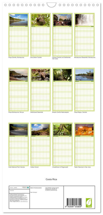 Costa Rica (CALVENDO Familienplaner 2027)
