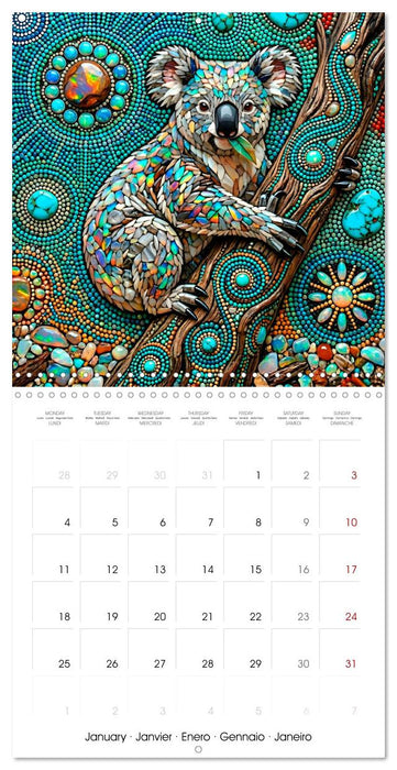 Opal Dreamtime Australian Wildlife (CALVENDO Monthly Calendar 2027)