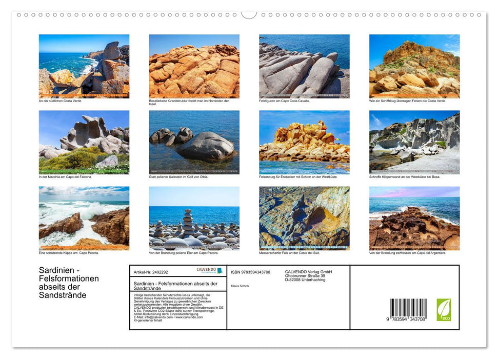 Sardinien - Felsformationen abseits der Sandstrände (CALVENDO Premium Wandkalender 2027)