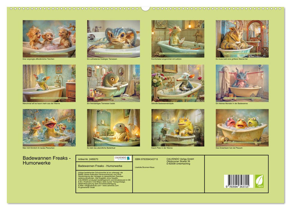 Badewannen Freaks - Humorwerke (CALVENDO Premium Wandkalender 2027)