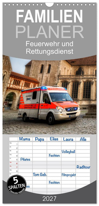 Feuerwehr und Rettungsdienst (CALVENDO Familienplaner 2027)