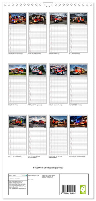 Feuerwehr und Rettungsdienst (CALVENDO Familienplaner 2027)