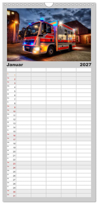 Feuerwehr und Rettungsdienst (CALVENDO Familienplaner 2027)