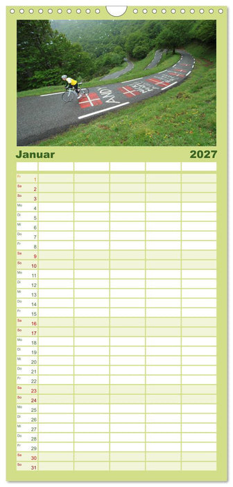 Pyrenäenpässe mit dem Rennrad 2027 (CALVENDO Familienplaner 2027)