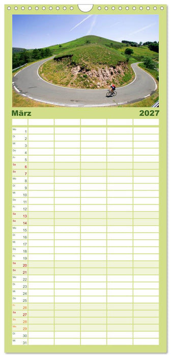 Pyrenäenpässe mit dem Rennrad 2027 (CALVENDO Familienplaner 2027)