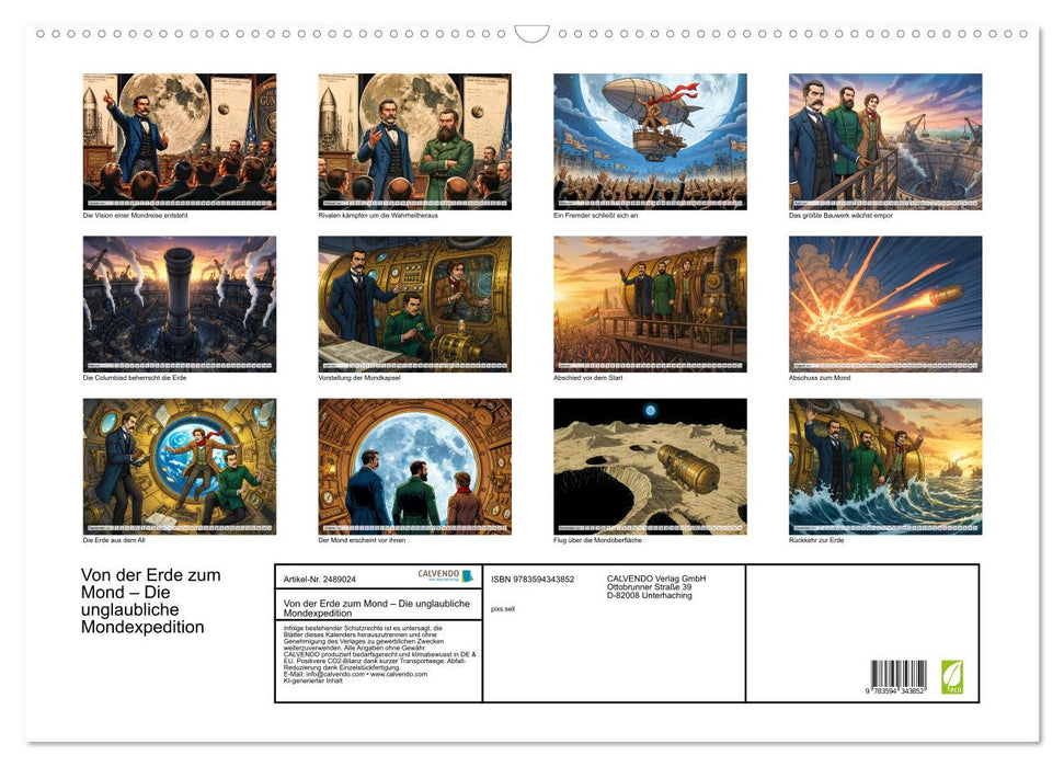 Von der Erde zum Mond – Die unglaubliche Mondexpedition (CALVENDO Wandkalender 2027)