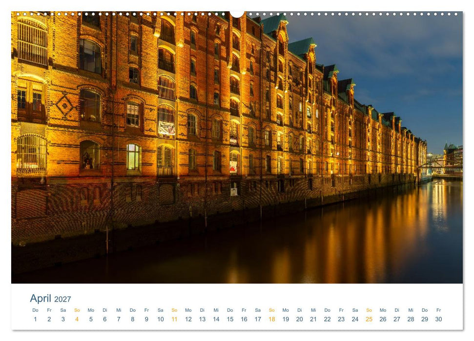 Hamburgs Hafenlichter (CALVENDO Wandkalender 2027)