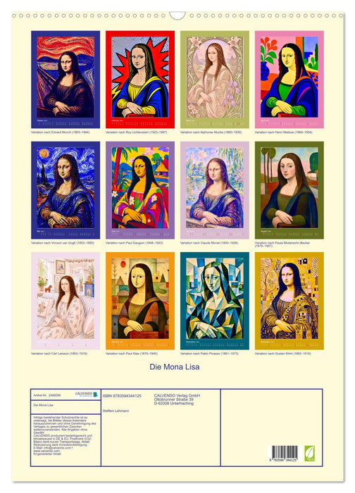 Die Mona Lisa (CALVENDO Wandkalender 2027)