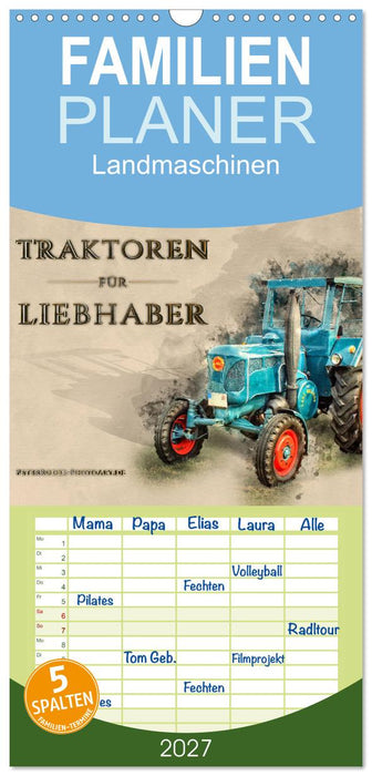 Traktoren für Liebhaber (CALVENDO Familienplaner 2027)
