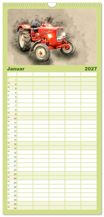 Traktoren für Liebhaber (CALVENDO Familienplaner 2027)