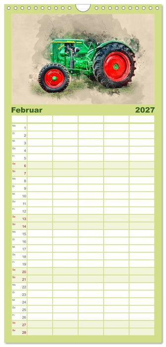 Traktoren für Liebhaber (CALVENDO Familienplaner 2027)
