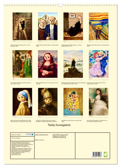 Teddy Kunstgalerie (CALVENDO Wandkalender 2027)