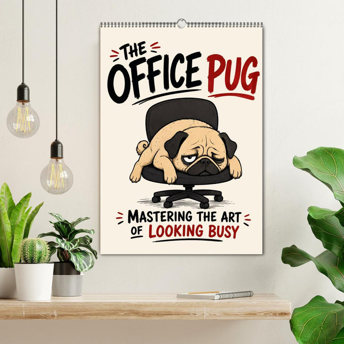 The office pug mastering the art of looking busy (CALVENDO Monthly Calendar 2027)