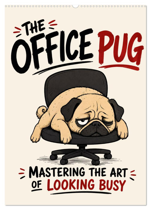 The office pug mastering the art of looking busy (CALVENDO Monthly Calendar 2027)