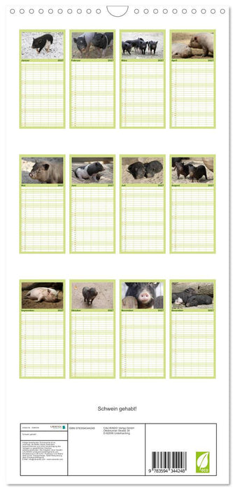 Schwein gehabt! (CALVENDO Familienplaner 2027)