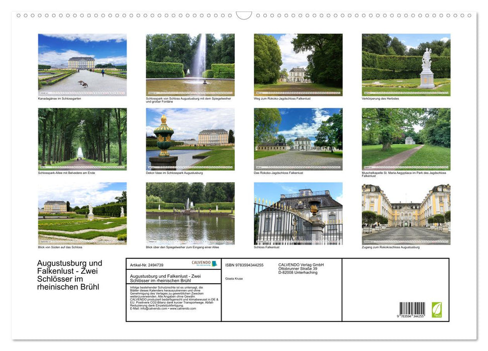 Augustusburg und Falkenlust - Zwei Schlösser im rheinischen Brühl (CALVENDO Wandkalender 2027)