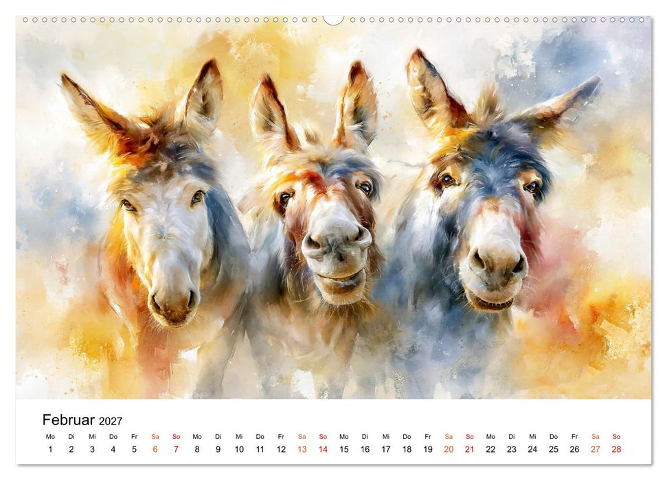 Esel - Wenn Ruhe ein Gesicht hätte (CALVENDO Premium Wandkalender 2027)
