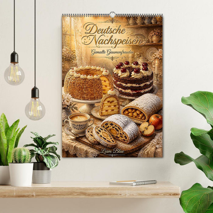 Deutsche Nachspeisen - Gemalte Gaumenfreuden (CALVENDO Wandkalender 2027)